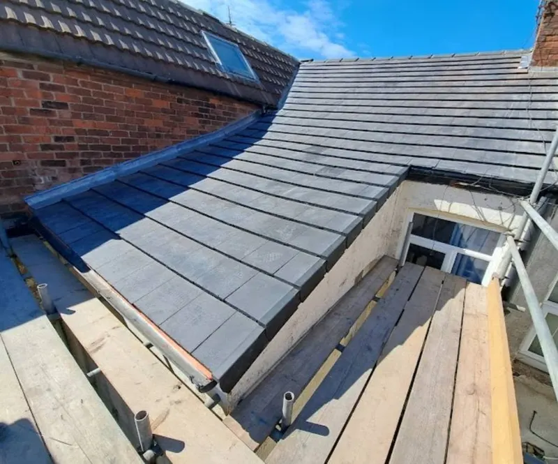 Slate roof and dormer